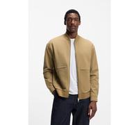 BOSS Zip-up sweatshirt in a peached cotton blend - Style C-Skiles 32, 50554232 Beige XXL