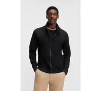 BOSS Zip-up sweatshirt in mercerised stretch-cotton piqué - Style H-Shepherd 100, 50532755 Black 4XL