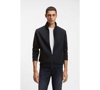 BOSS Zip-up sweatshirt in mercerised stretch-cotton piqué - Style H-Shepherd 100, 50532755 Dark Blue XXL