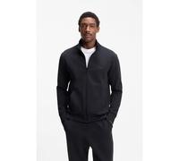BOSS Zip-up sweatshirt in stretch cotton with logo print - Style Skaz, 50506152 Dark Blue M