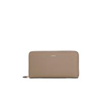 BOSS Ziparound wallet in grained leather with metallic logo lettering - Style Lenah Ziparound, 50558016 Light Brown pcs.