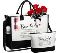 Bosses Day Gifts for Her Women, Boss Lady Gifts Cool Gifts Idea for Bosses Female Funny Boss Gifts for Women Best Boss Appreciation Gifts Boss Lady Birthday Farewell Gifts - Canvas Tote Bag Makeup Bag
