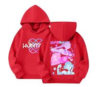BOSSETY Demon Hunters Hoodie Girl Vintage Y2k Pullover Huntrix Huntr/X Hip Hop Streetwear Oversized Fashion Long Sleeve Cartoon Print Hooded Sweatshirt for Kids