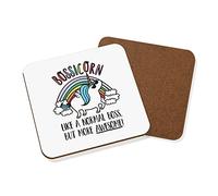 Bossicorn Unicorn Like A Normal Boss But More Awesome Coaster Drinks Mat