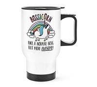 Bossicorn Unicorn Like A Normal Boss But More Awesome Travel Mug Cup with Handle