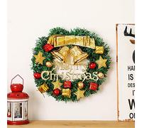 BOSSTER Xmas Wreaths for Doors Handmade Christmas Garlands 30cm Reusable Merry Christmas Door Artificial for Christmas Door Wall Decoration