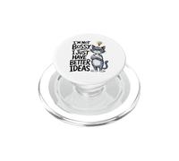 Bossy Cat Better Ideas Clever Feline Humor PopSockets PopGrip for MagSafe