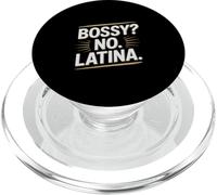 Bossy No Latina Funny Saying Sarcastic Women PopSockets PopGrip for MagSafe