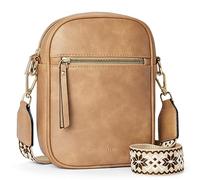 BOSTANTEN Women's Mobile Phone Shoulder Bag, Leather Mobile Phone Case with Purse for Hanging, Handbag Women's Shoulder Bag, B-07-Camel Brown, crossbody