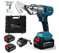 Bostar Brushless Cordless Metal Shears with 2X 4.0Ah Batteries, Electric Sheet Metal Cutter for 1.5mm Iron & 2.0mm Aluminium, 360° Rotating Head (Secure Lock), Compatible with Makita 18V Battery