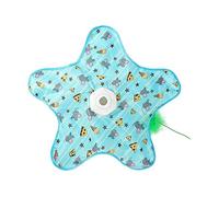 BOSTEU 3 Modes Hide & Seek Interactive Cat Toy, Automatic Moving Feather with Mouse Sounds, Rechargeable for Indoor Cats Kittens (D)