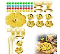 BOSTEU Bee Honey Collecting Magnetic Toy, Multiplayer Fishing Magnetic Desktop Game Toy (4-Player)