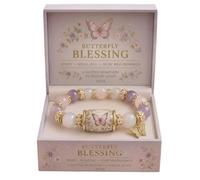 BOSTEU Bluebird Blessings Bracelet, Inspirational Hummingbird Strength Beaded Bracelets, Bird Pattern Blessings Wrist Charm For Women (B)