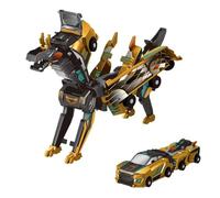 BOSTEU Crash-activated Transforming Car, 2Pcs Automatic Deformation of Magnetic Connections, Kids Car Toys (B)