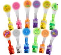 BOSTEU LED Light Up Finger Lights Toys, Halloween Christmas Party Goodie Bag Fillers, Glow in The Dark Toys Bulk for Party Classroom Prizes (24 pcs Halloween)