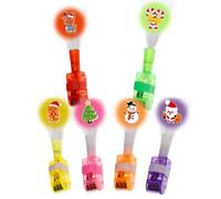 BOSTEU LED Light Up Finger Lights Toys, Halloween Christmas Party Goodie Bag Fillers, Glow in The Dark Toys Bulk for Party Classroom Prizes (36 pcs Christmas)