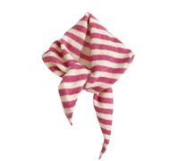 BOSTEU Stripe Knitted Triangle Scarf for Women, Aesthetic Headscarf Shawl Neck Warmer Versatile Head Wrap for Fall Winter (red)