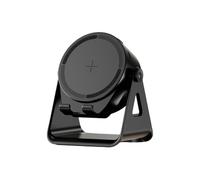 BOSTEU Wireless Induction Bluetooth Speaker with Wireless Charger Stand and RGB Light for Mobile Phone, iPad/Tablet Cell Phone Stand (Black)