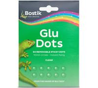 Bostik Adhesive Glue Dots Extra Strong Removable - Clear Glue Dots for Crafts, Photos, Decorations, and Office Use - Mess-Free, Instant Bond - 64 Pack of Double-Sided Sticky Dots for Easy Application