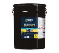 Bostik Bituminous Black Paint 22.5L - Waterproof Protective Coating For Roofs - Metal - Wood & Concrete - Weatherproof Sealant