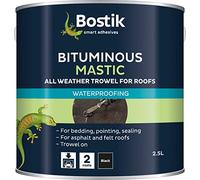 Bostik Bituminous Mastic for Roofs a trowel grade bituminous material for waterproofing. Colour Black, 2.5 Litre