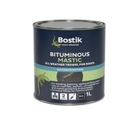Bostik Bituminous Mastic for Roofs a Trowel Grade bituminous Material for Waterproofing. Colour Black, 1 Litre