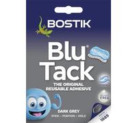Bostik Blu Tack, Multipurpose Reusable Adhesive, Clean, Safe & Easy to Use, Non-Toxic, Handy Size, Colour: Grey