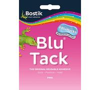 Bostik Blu Tack, Multipurpose Reusable Adhesive, Clean, Safe & Easy to Use, Non-Toxic, Handy Size, Colour: Pink