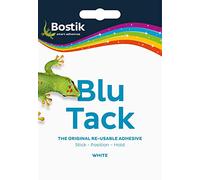 Bostik Blu Tack, Multipurpose Reusable Adhesive, Clean, Safe & Easy to Use, Non-Toxic, Handy Size, Colour: White