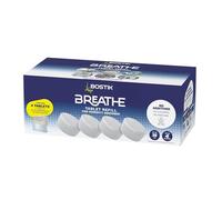 Bostik Breathe Dehumidifier Refill Tablets Pack of 4 - Cover Areas Up to 25m2 - Dye-Free and Fragrance Free - For Use Around The Home and in Caravans and Motorhomes - Last up to 4 Months