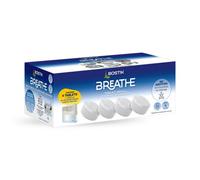 Bostik Breathe Dehumidifier Refill Tablets, Dye-Free and Fragrance-Free, Cover Areas Up to 25m2, for Use Around The Home and in Caravans and Motorhomes, Last up to 4 Months (Pack of 4)