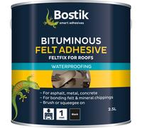 Bostik Cementone Feltfix Bitumen Roof Felt Adhesive 2.5ltr - Black