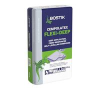 Bostik Cempolatex Flexi-Deep | Fibre-Reinforced Self-Levelling Compound | Deep Fill 3-60mm | 20kg Bag | Interior Floor Smoothing for Tiles, Carpet & Vinyl | Underfloor Heating Compatible