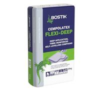 Bostik Cempolatex Flexi-Deep | Fibre-Reinforced Self-Levelling Compound | Deep Fill 3-60mm | 20kg Bag | Interior Floor Smoothing for Tiles, Carpet & Vinyl | Underfloor Heating Compatible