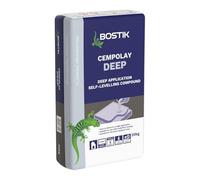 Bostik Cempolay Deep Self-Levelling Compound, Fast Setting, Apply Between 5mm and 50mm, Size - 20kg, Colour - Grey