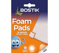 Bostik Double-Sided Foam Pads - Acid-Free, Transparent Sticky Pads for Crafts, Card Making & Scrapbooking - Mess-Free 3D Adhesive Squares - Pack of 50 - Instant Bond