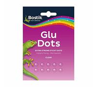 Bostik Extra Strong Glu Dots - Extra Strong, Double Sided Glue Dots, For Instant Fixing & Crafts, Easy to Use, No Mess, Clear, x64 Glu Dots