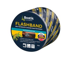 Bostik Flashband Self Adhesive Flashing Tape for Roofs Grey - 300mm x 10m - Provides an Instant Watertight Seal