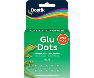 Bostik Glue Dots Roll Extra Strong Removable Clear Pack of 200