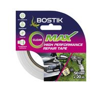 Bostik Max Repair Tape Clear - 50Mm X 20M Roll - Ultra Strong Waterproof Duct Ta