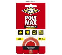 Bostik Poly Max Double Sided HIgh Tack Express Tape Transparent Extra Strong and Quick Hold Up To 150kg Per Roll