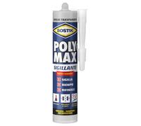 Bostik Poly Max Sealant Grey Transparent - Universal Sealant Permanently Elastic and Paintable, Does Not Shrink and Resistant to Mould