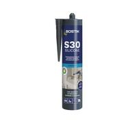 BOSTIK Pro-Sealant S30 Sanitary Acetoxy Silicone Sealant, For Kitchen and Bathrooms, Waterproof, Colour: White, 310ml