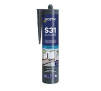 BOSTIK Pro-Sealant S31 Sanitary Neutral Cure Silicone Sealant, For Kitchen and Bathrooms, Waterproof, Colour: White, 310ml