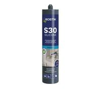 BOSTIK Pro-Sealant S30 Sanitary Acetoxy Silicone Sealant, For Kitchen and Bathrooms, Waterproof, Colour: Clear, 310ml