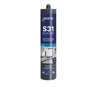 BOSTIK Pro-Sealant S31 Sanitary Neutral Cure Silicone Sealant, For Kitchen and Bathrooms, Waterproof, Colour: White, 310ml