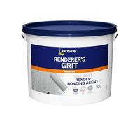 Bostik Renderer's Grit 10L - One Coat Render Bonding Agent - No Mixing, Easy to Apply - Excellent Key For Render - Coloured for Controlled Application
