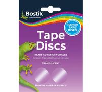 Bostik Tape Discs Ready Cut Circles Of Single Sided Translucent Adhesive Paper Tape 25mm Dia Pack Of 120 (2 Packs)