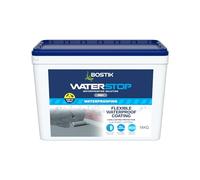Bostik Waterstop Flexicoat, Long Lasting Protection For Flat Roofs And Gutters, 14kg, Grey