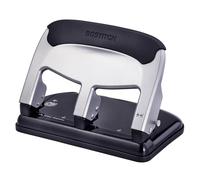 Bostitch Office EZ Squeeze Heavy Duty 3 Hole Punch, 40-Sheet Capacity, Use Less Force, Perfect for Home Office School Supplies, Sleek Design, Silver